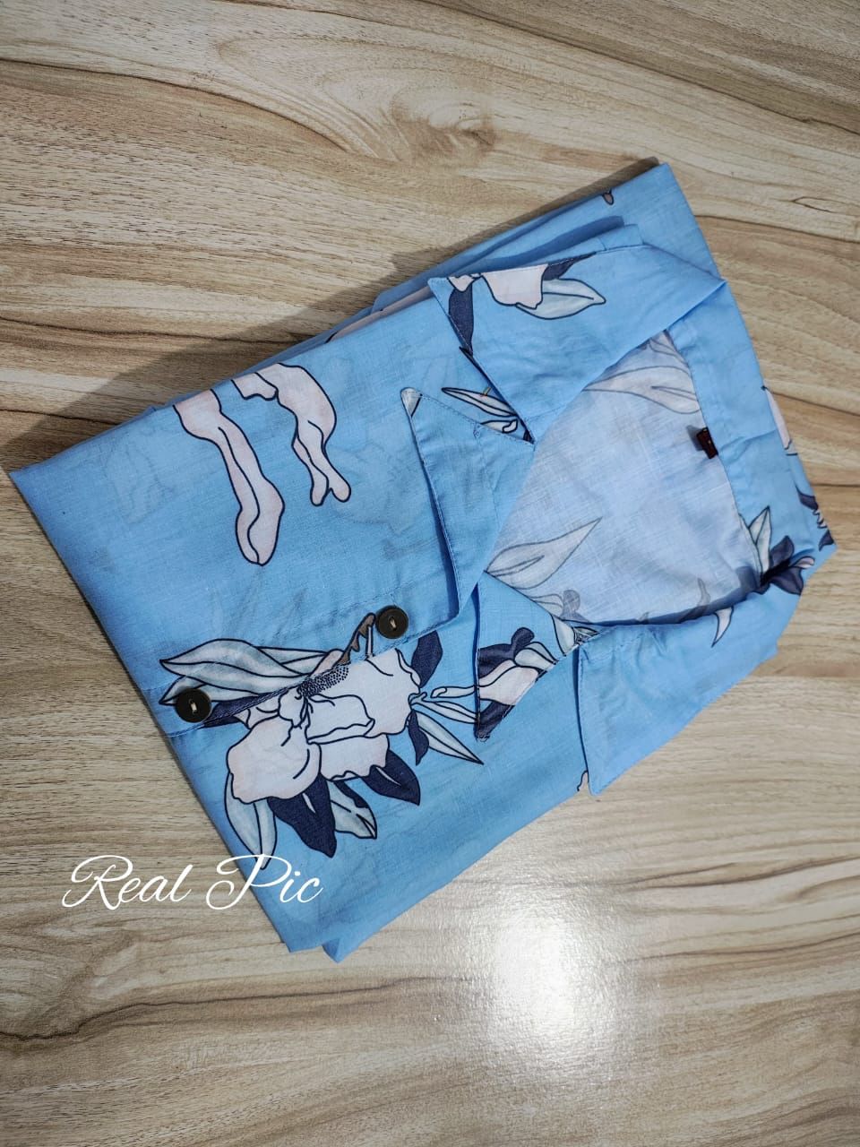Soft Premium cotton Floral MIDI Blue
