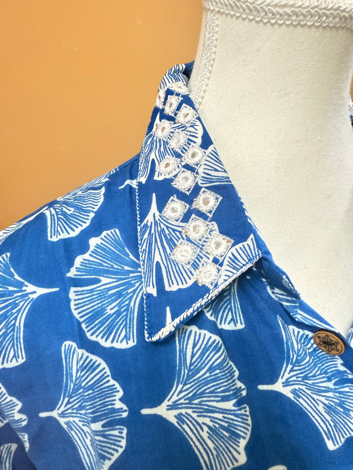 Royal Blue Printed Easy to Maintain A-line Coord set
