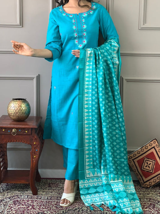 Handloom Kadhi Cotton Suite