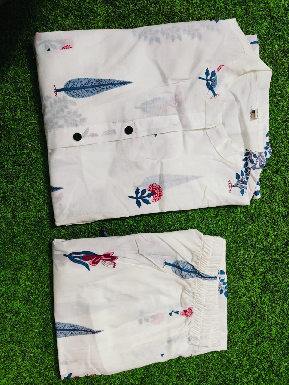 White Cotton Coord Set