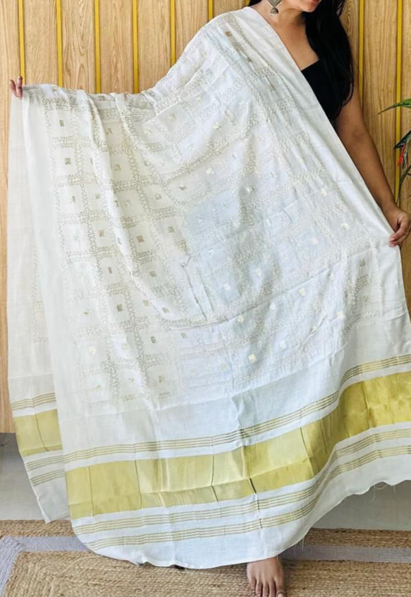 White Dupatta