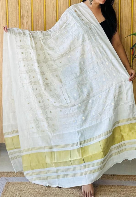 White Dupatta