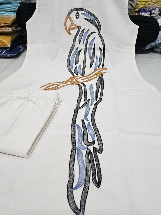 Macaw bird painted motif Co-ord set