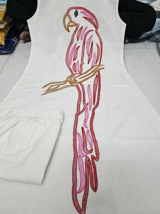 Macaw bird painted motif Co-ord set