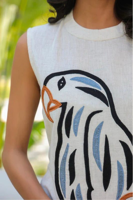 Macaw bird painted motif Co-ord set