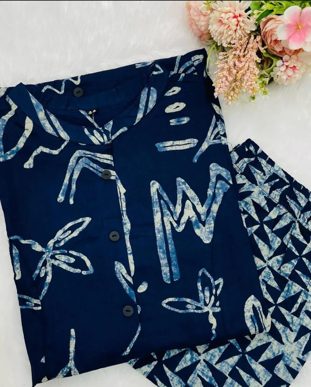 Printed co-ord set - Blue