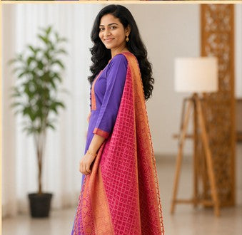 PurpleVoilet Kanchi Cotton traditional 3PC set