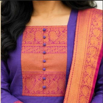 PurpleVoilet Kanchi Cotton traditional 3PC set