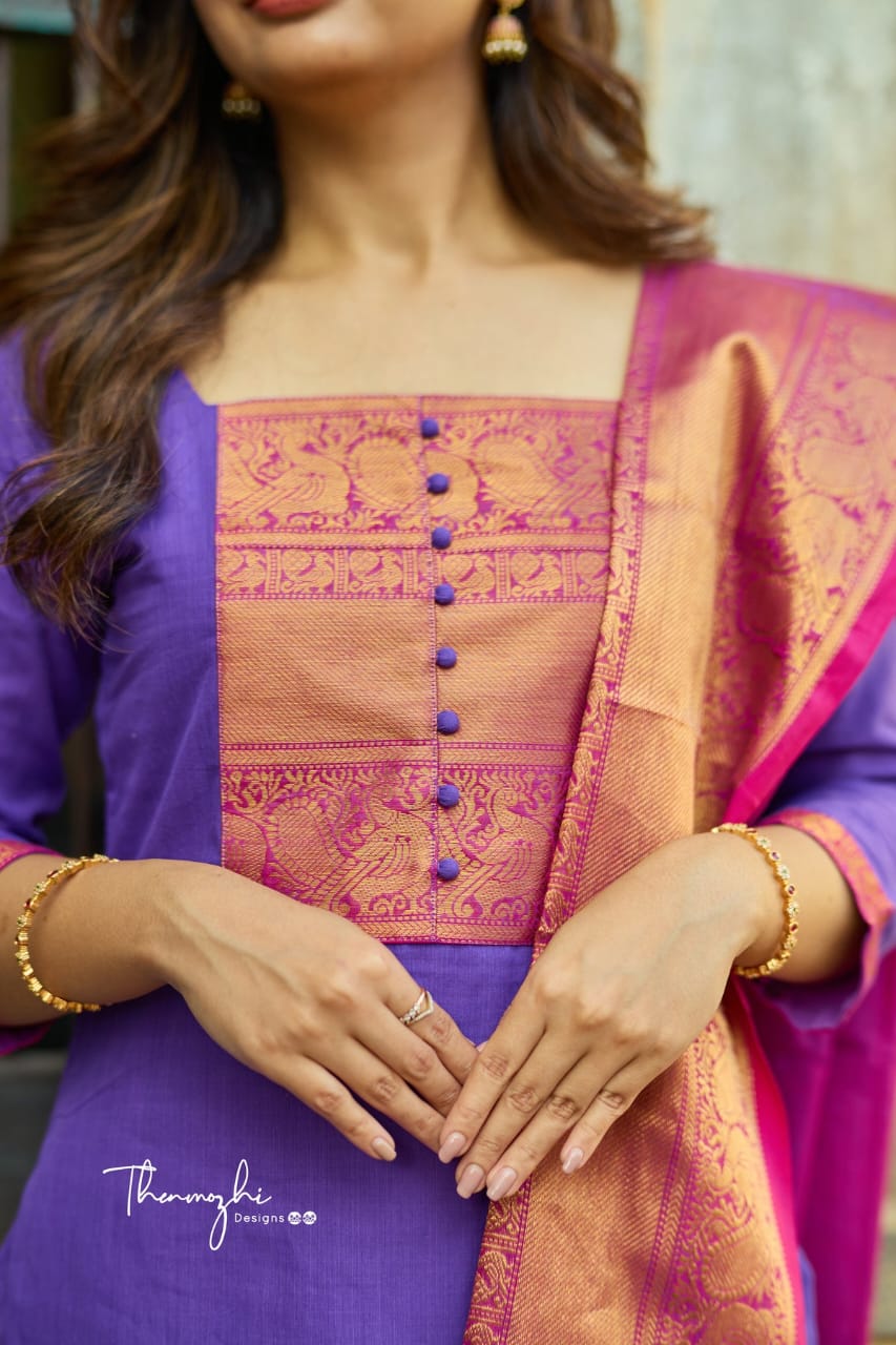 PurpleVoilet Kanchi Cotton traditional 3PC set