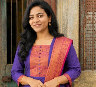 PurpleVoilet Kanchi Cotton traditional 3PC set