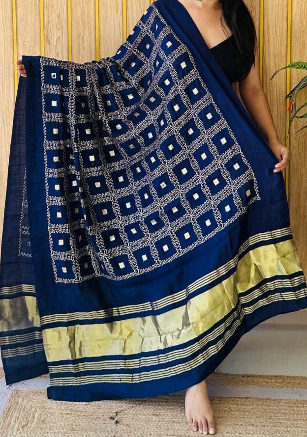 Navy blue Dupatta