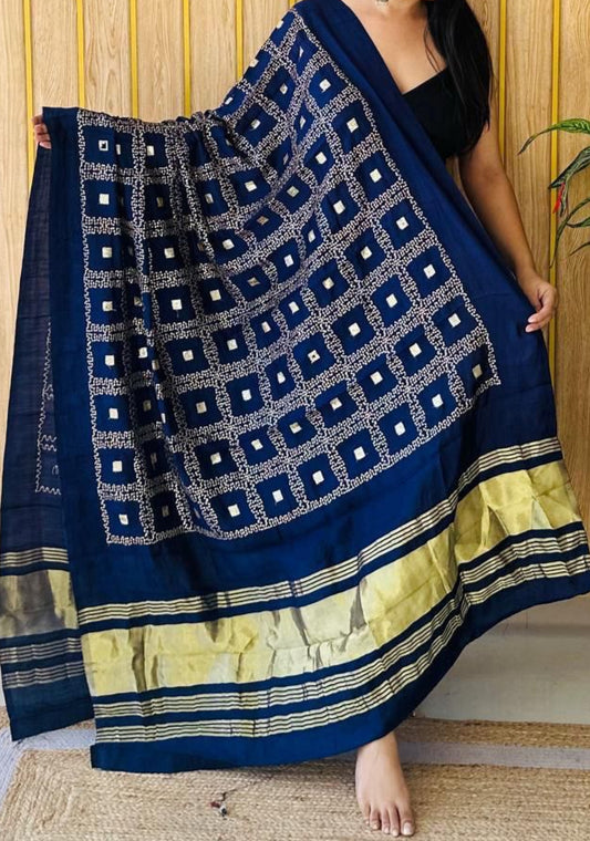 Navy blue Dupatta