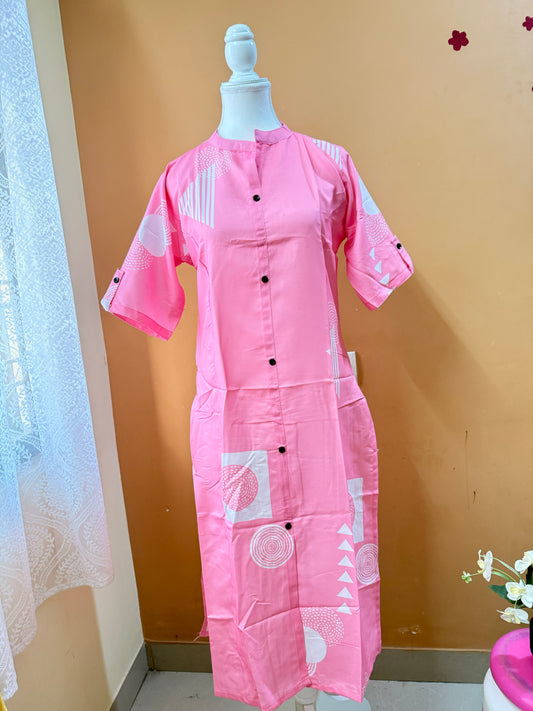 Printed co-ord set - Baby Pink