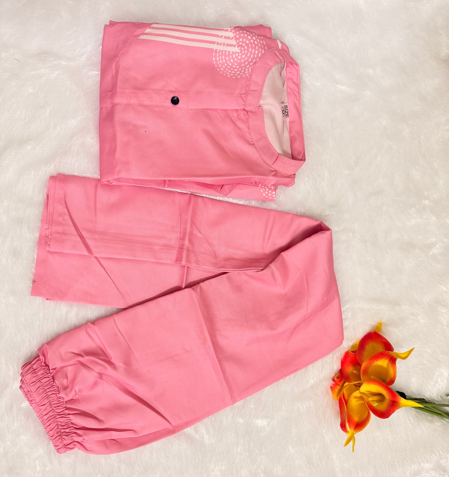 Printed co-ord set - Baby Pink