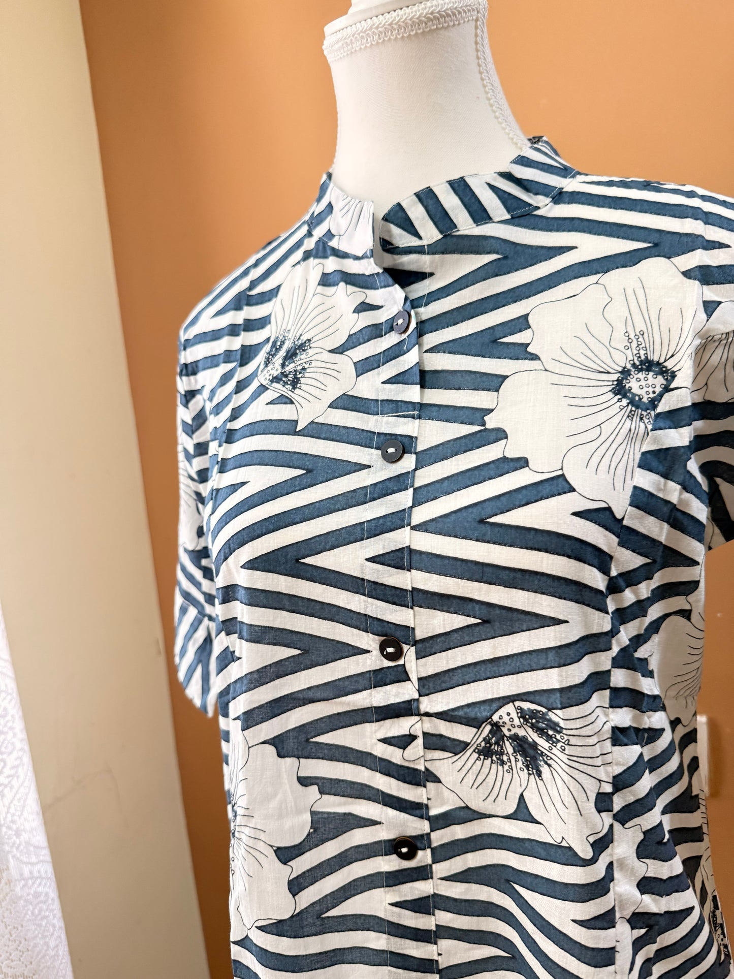 Printed co-ord set - Grey and White