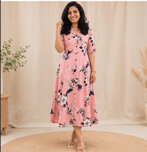 Soft Premium cotton Floral MIDI