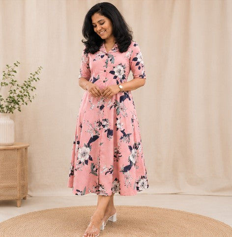 Soft Premium cotton Floral MIDI