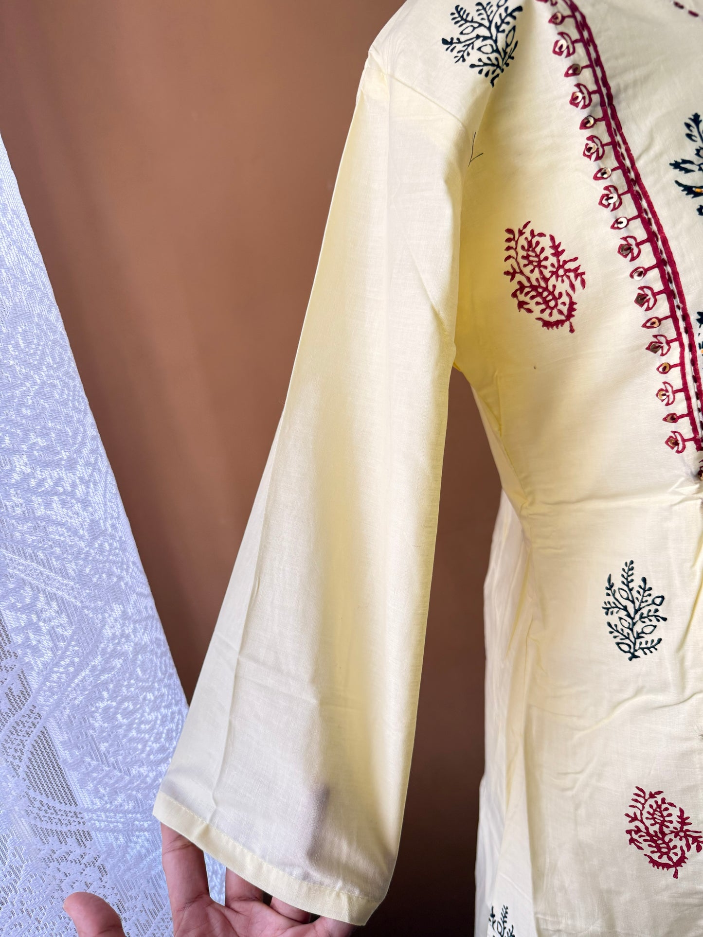 Yellow Premium Soft Mul Cotton Kurti Pant Dupatta set